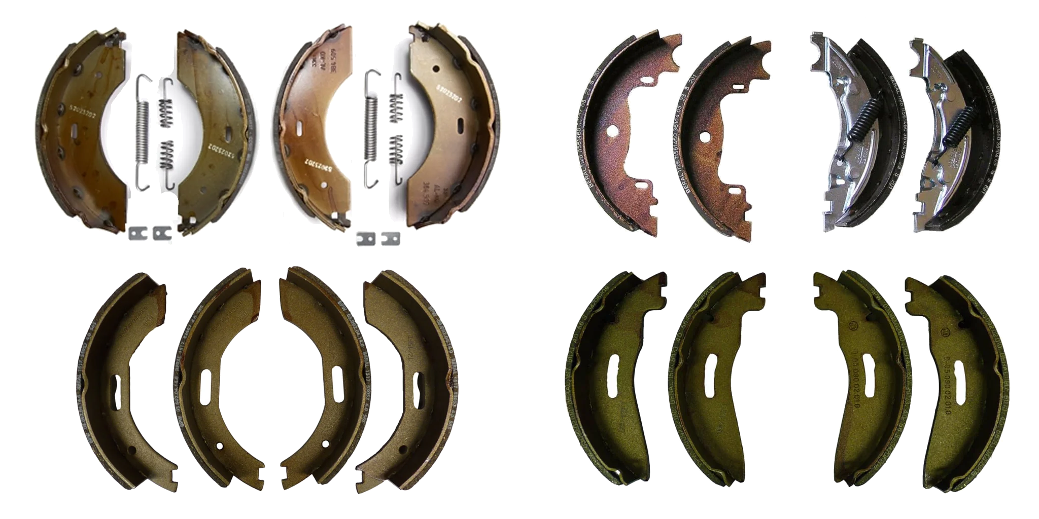 an image of all types of trailer & caravan brake shoes