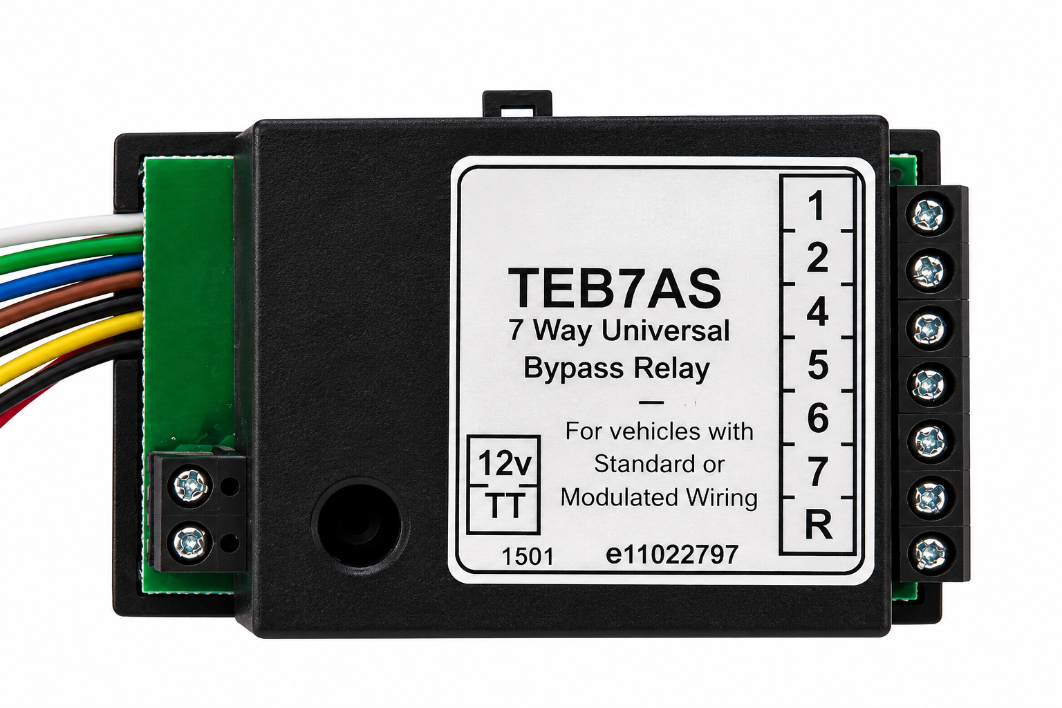 TEB7AS 7 Way Towing Bypass Relay Universal 12V Towbar Trailer Electrics MP3877