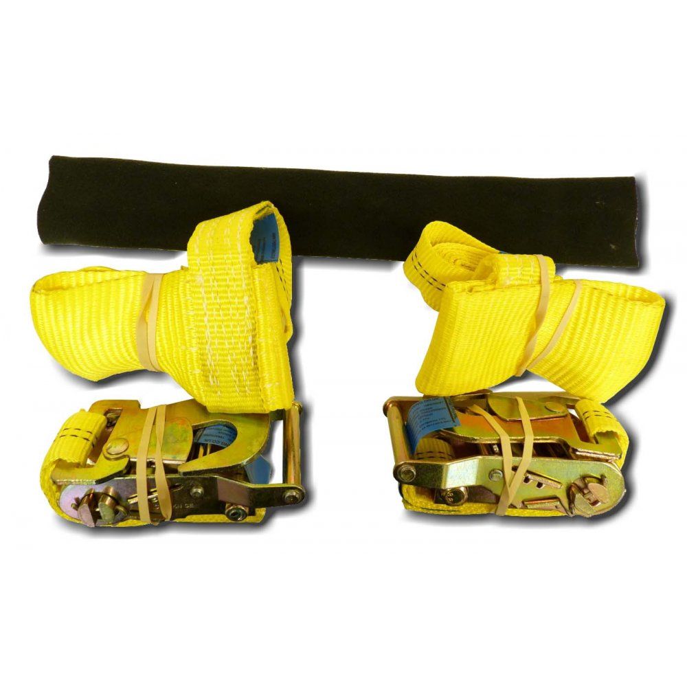 Motorbike Recovery Ratchet Strap System with Sleeve and 2 x Ratchets