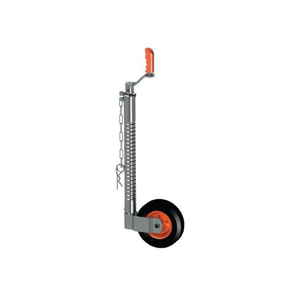 48mm Heavy Duty Ribbed / Seratted Trailer Jockey Wheel 30kg