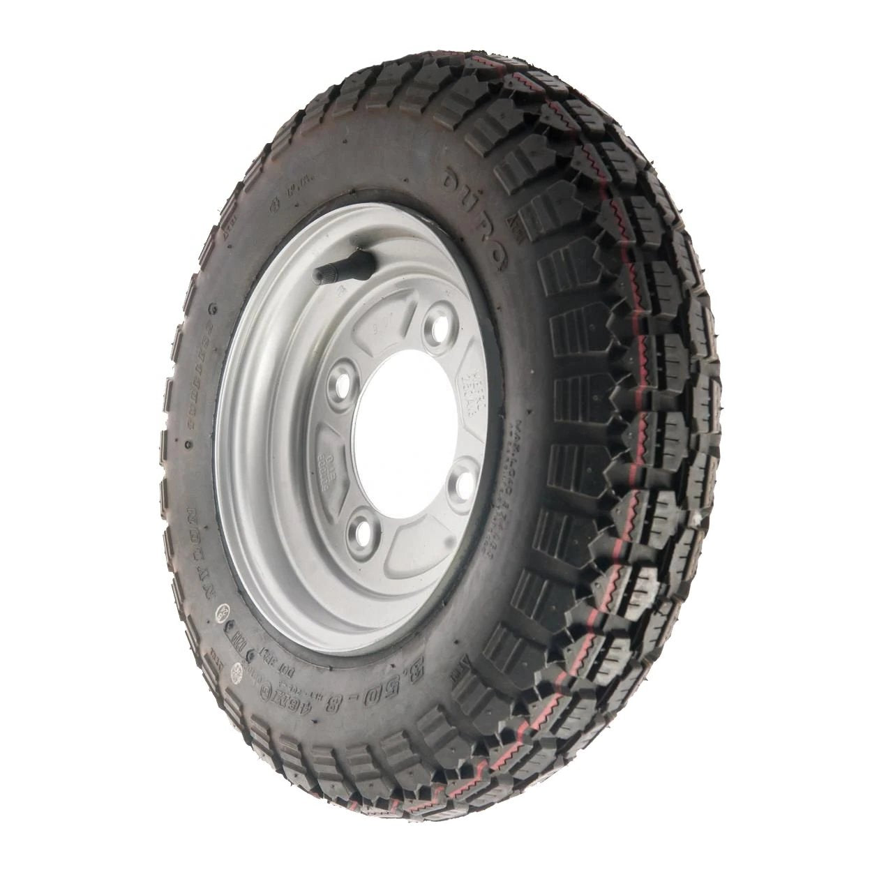 3.50 x 8 - 8 inch Trailer Wheel - 4 Stud - 115mm PCD - 4 Ply