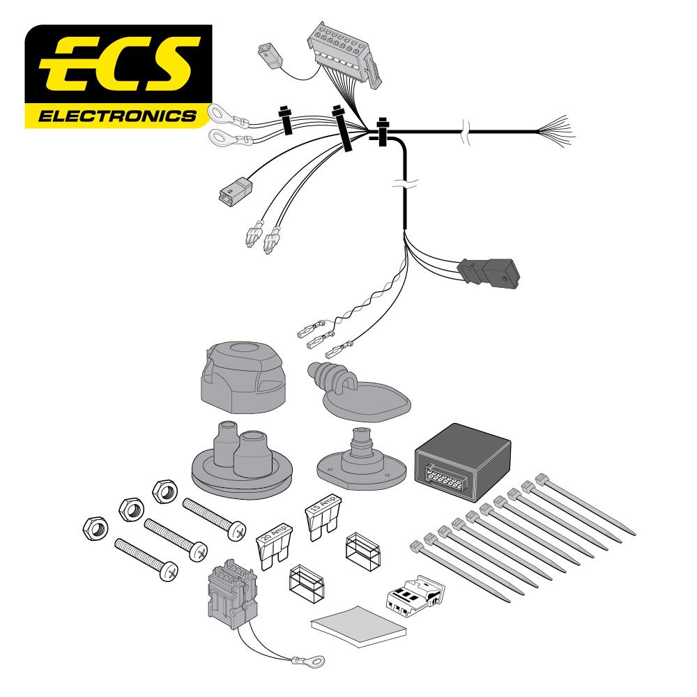 Towbar Wiring Kit AU030D1U AUDI A6 Allroad 03/2005 - 10/2011 13 Pin