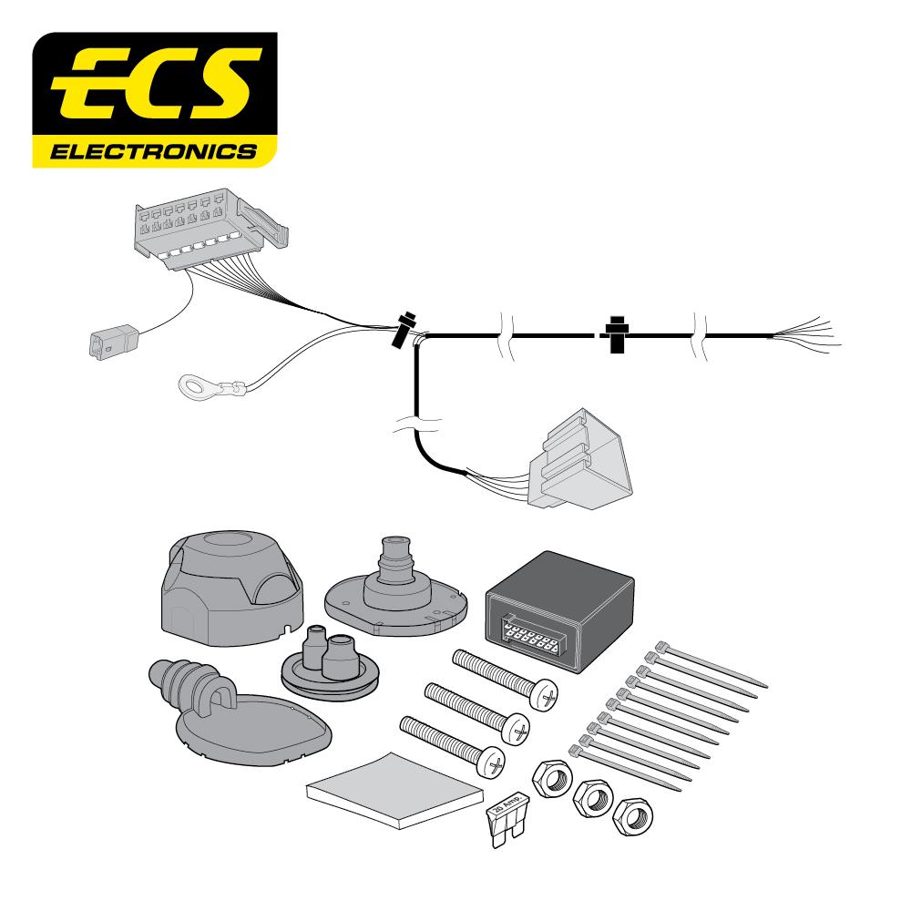 Towbar Wiring Kit AU040B1U AUDI Q3 SUV 10/2011 - 11/2018 7 Pin