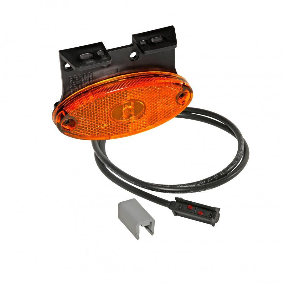 ASPOCK Flatpoint II Amber LED Marker Lamp 0.5m Flat Cable with Bracket for Brian James Trailers