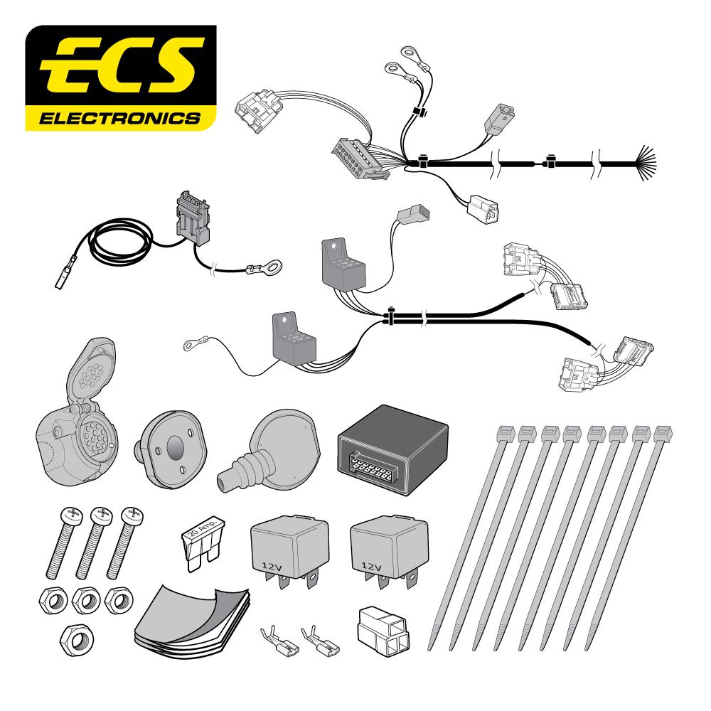Towbar Wiring Kit CITROEN C5 Saloon 08/2008 - 05/2016 13 Pin CT046D1U