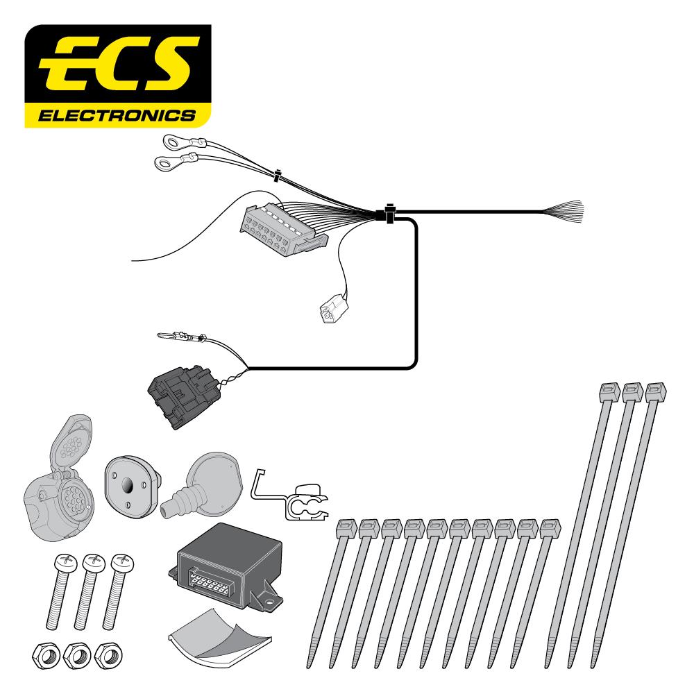 Towbar Wiring Kit CITROEN C4 Grand Picasso MPV 10/2013 - 05/2018 13 Pin CT052D1U