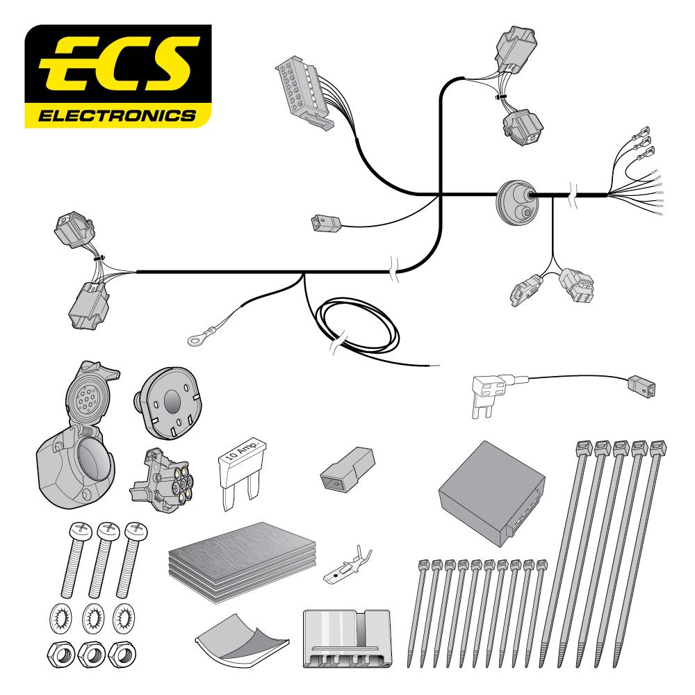 Towbar Wiring Kit FORD Fiesta 5 Door 01/2013 - 06/2017 7 Pin FR10107U