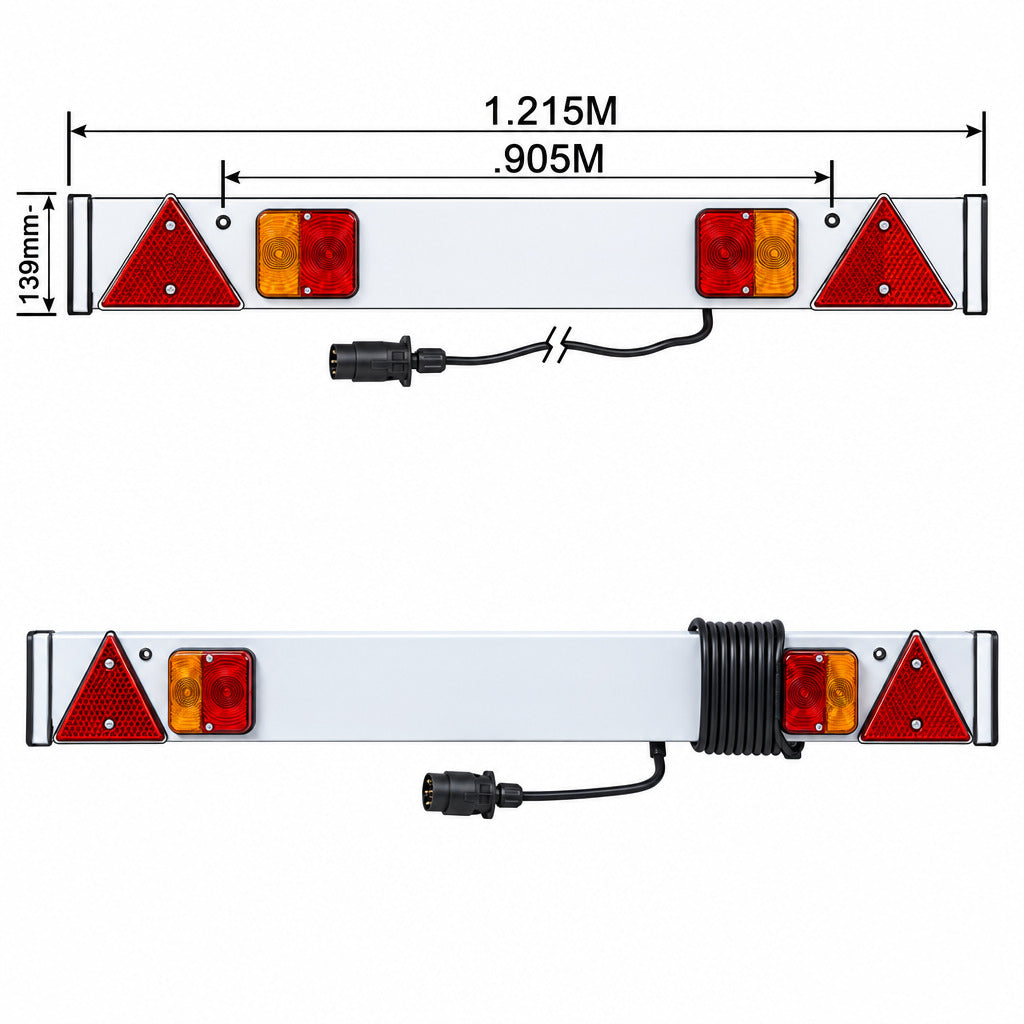 MAYPOLE Trailer Light Board 4ft Wide with 6m Cable MP254P