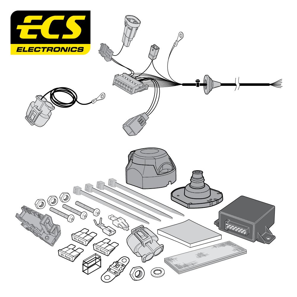 Towbar Wiring Kit TOYOTA Pro Ace Van 04/2013 - 01/2016 7 Pin PE059B1U