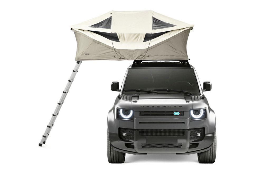 Thule Approach M - 2-3 Person Car Roof Top Tent Pelican Grey on car