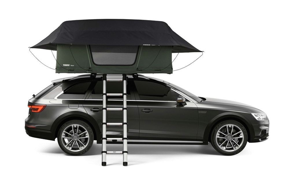 Thule Tepui Foothill Car Rooftop Tent Side View with Ladder