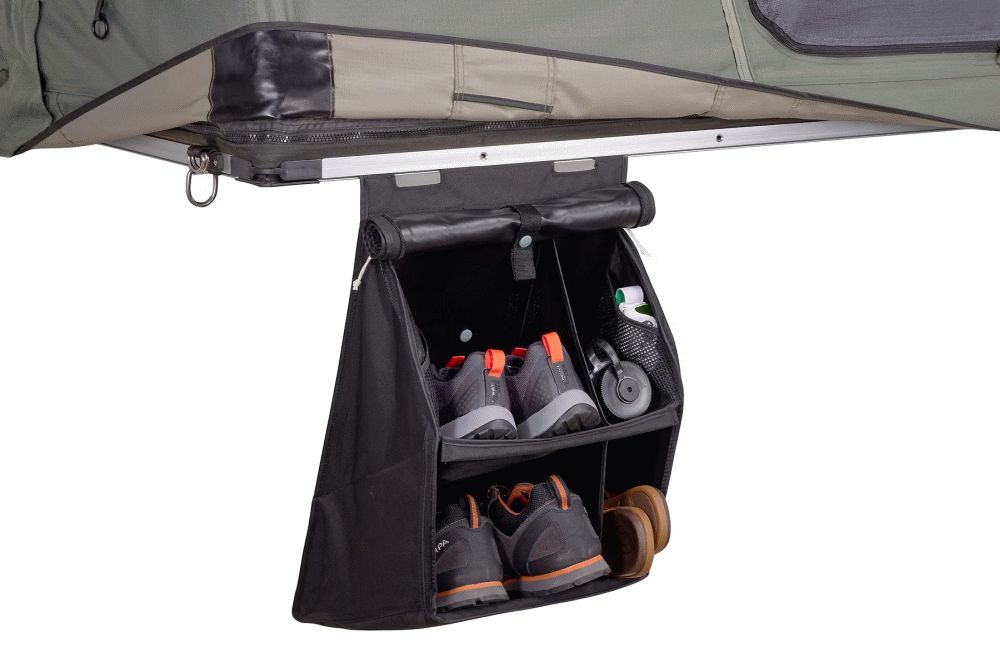Thule Roof Top Tent Shoe Organiser hanging outside