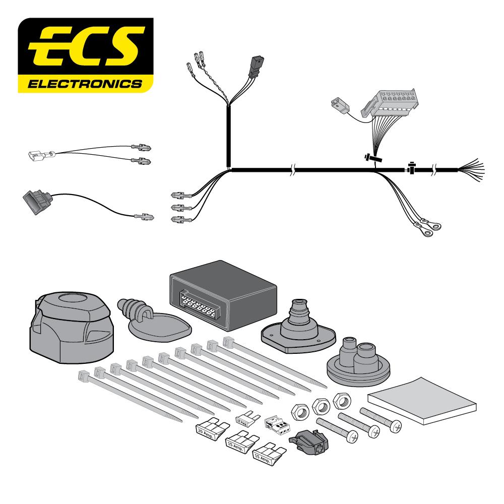 Towbar Wiring Kit VOLKSWAGEN Passat Coupe 01/2012 - 11/2014 13 Pin VW127D1U