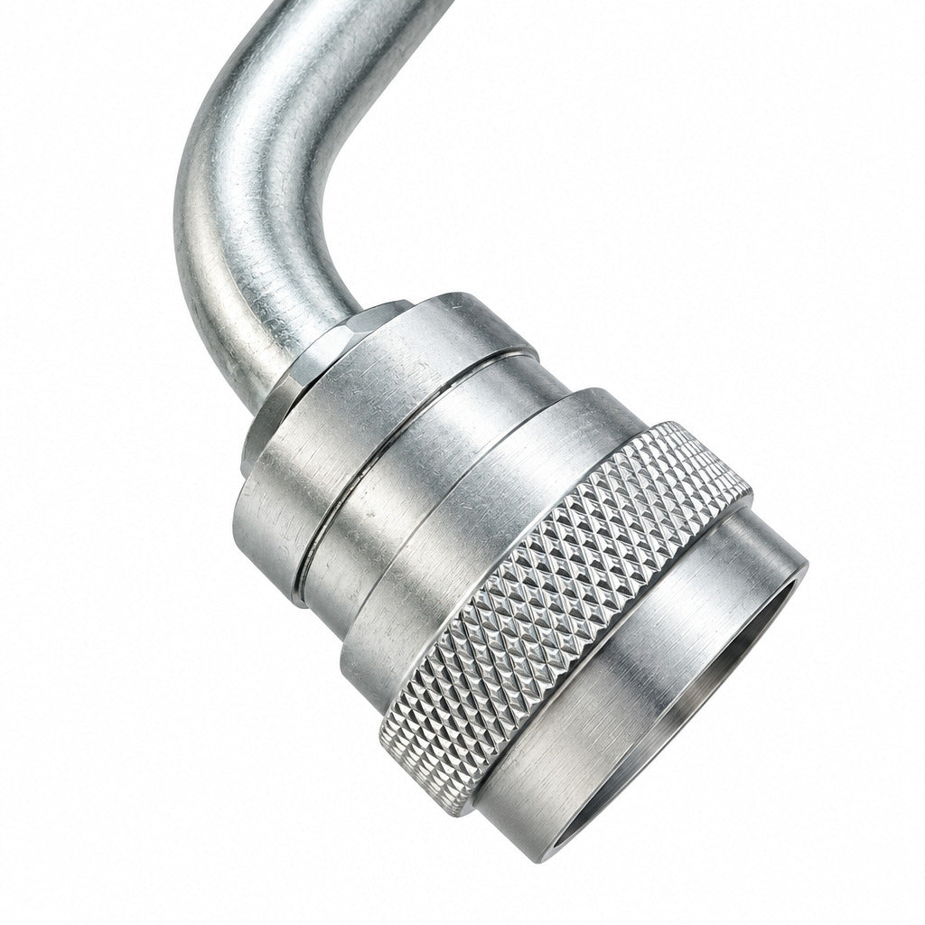 A close-up of quick release coupling