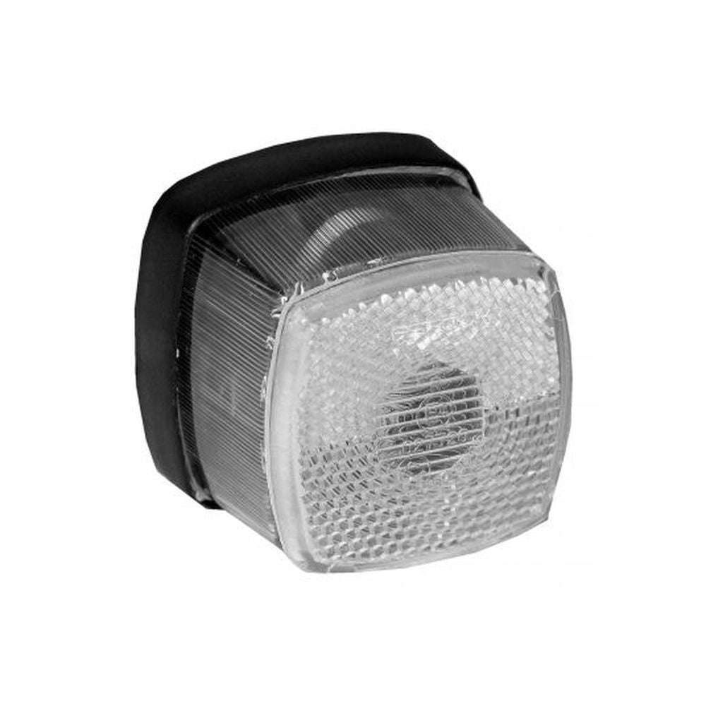 Aspock White Squarepoint Trailer Marker Lamp with Reflector