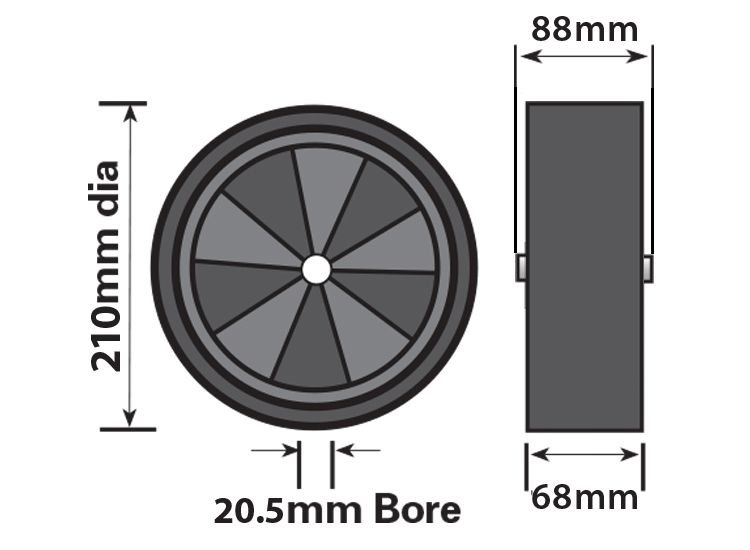 Spare Wheel for Trailer Jockey Wheel - MP97552