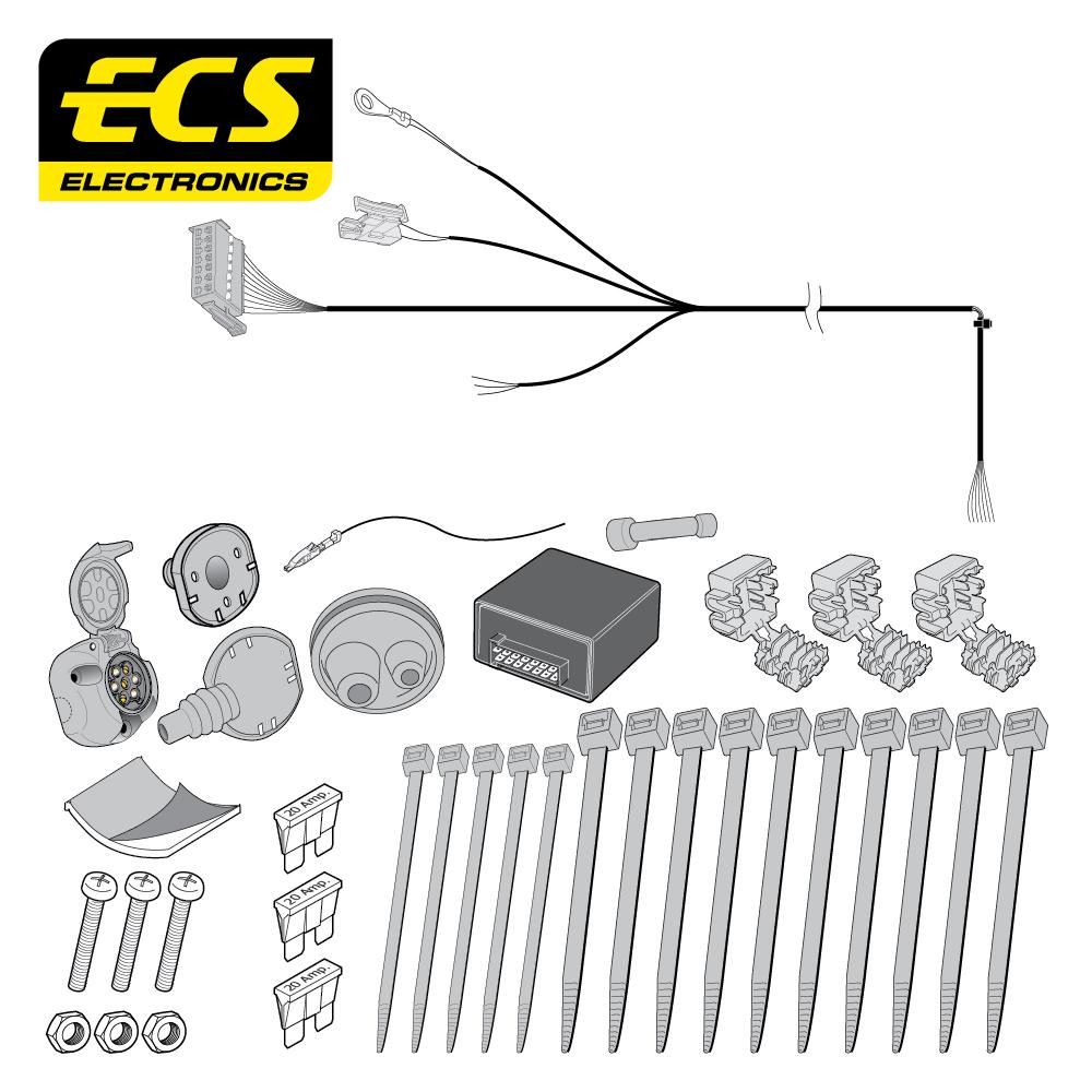 Towbar Wiring Kit MERCEDES C Class Sport Coupe  Coupe 03/2001 - 04/2009 7 Pin MB074B1U