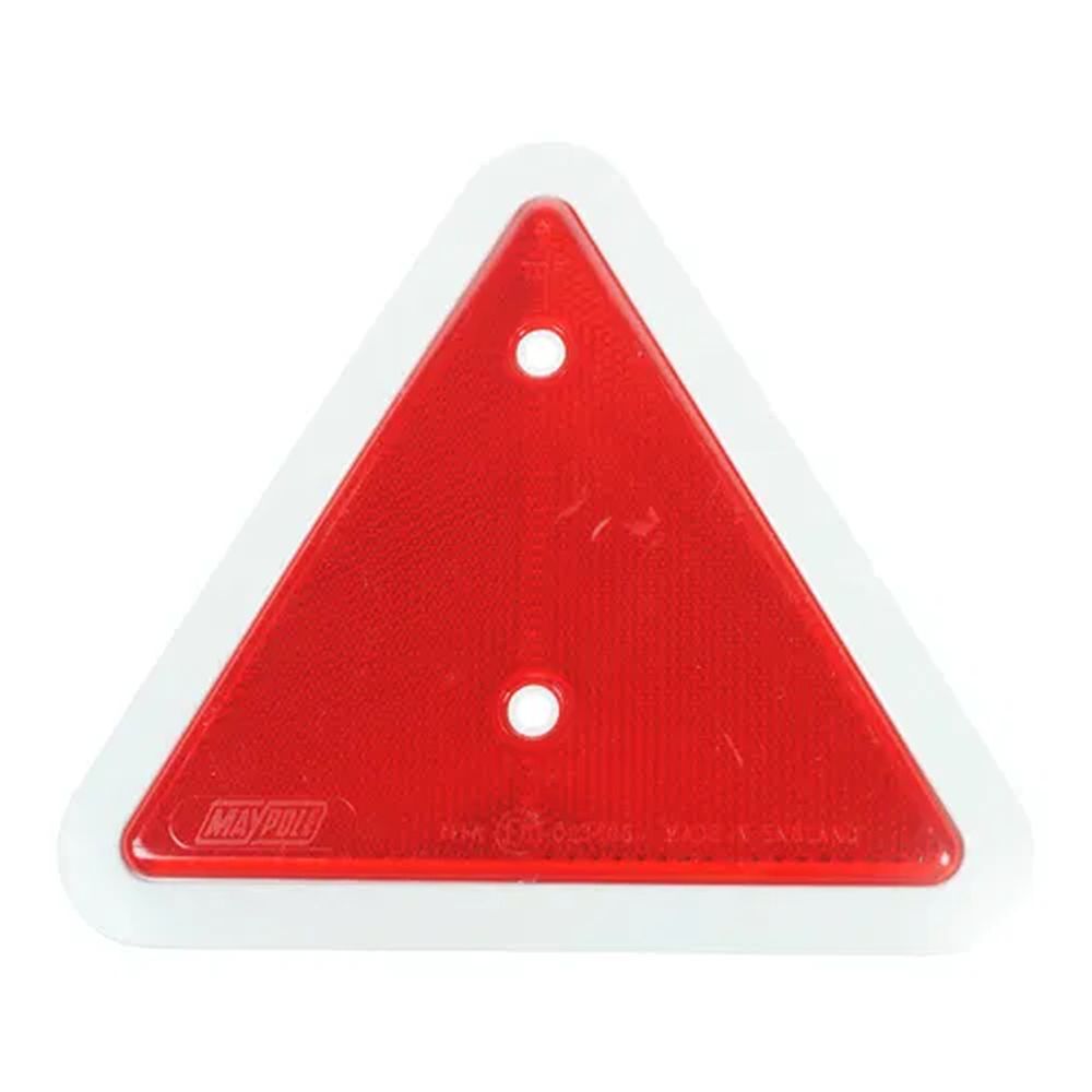 Maypole Red Triangle Trailer Reflector with White Edges MP18B