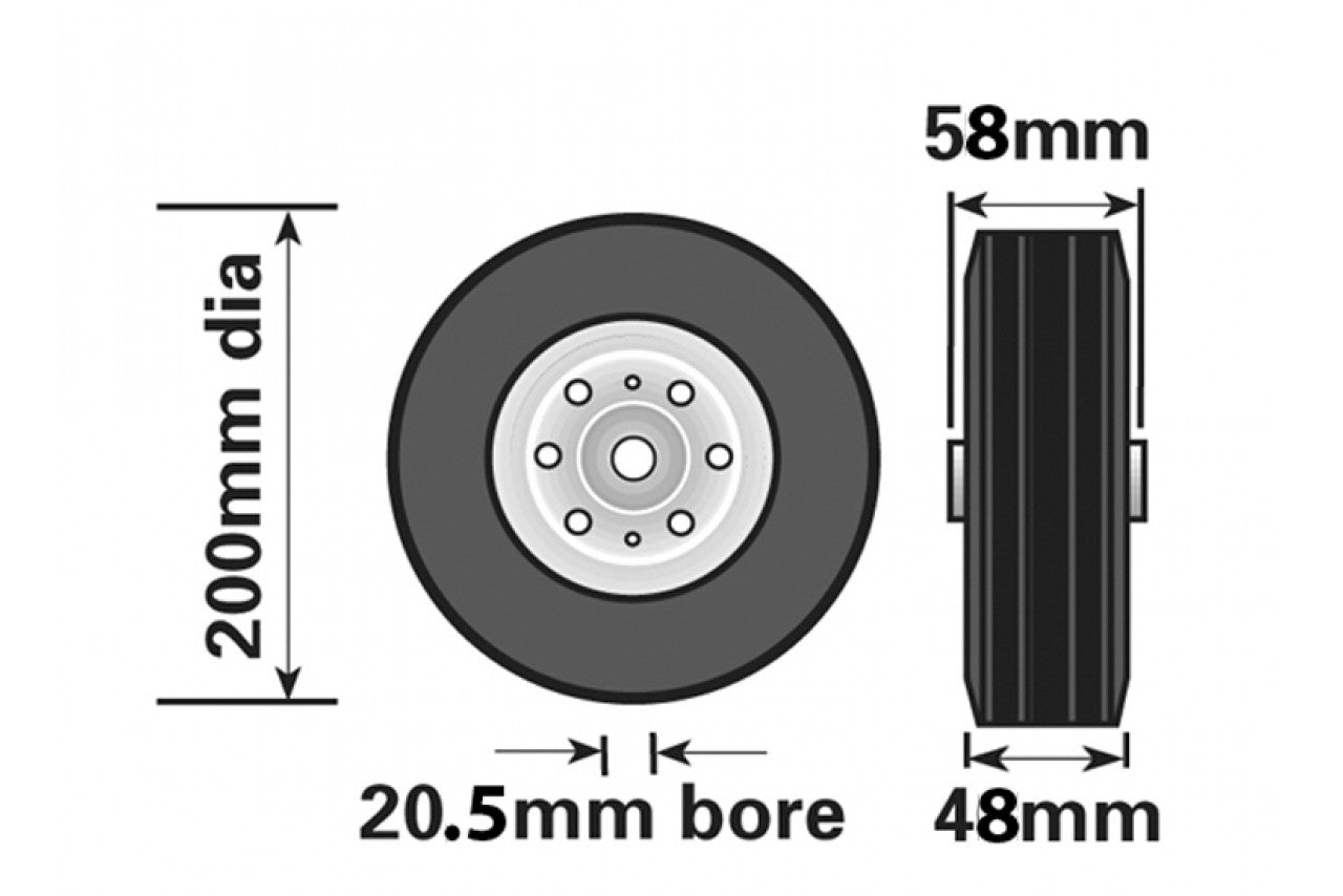 Spare Wheel for Maypole Trailer Jockey Wheel - 2x55mm - Image 2