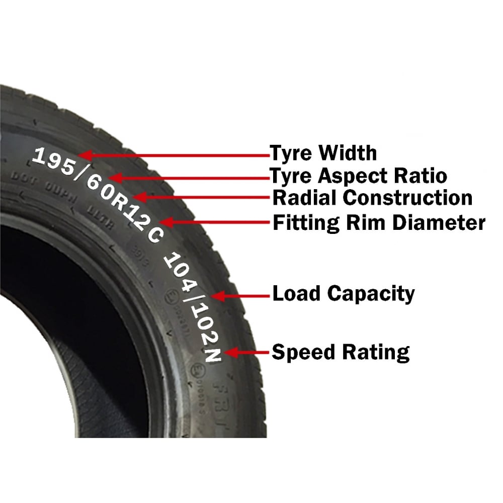 Trailer Tyre 13" 185/70R13C 106/104N Heavy Tread Pattern